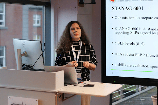 A researcher organizing a presentation - Academic management conference in Edinburgh.